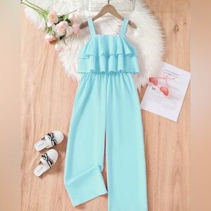 Kids Light Blue Ruffle One Piece
